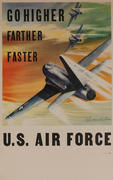 Go Higher, Farther, Faster Original American Air Force Recruiting Poster