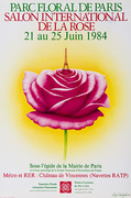 Parc Floral de Paris Salon de la Rose Original French Flower Show Poster