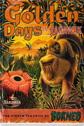 Original Borneo Travel Poster Golden Days