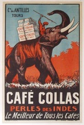 Cafe Collas Original Vintage Advertising Poster 