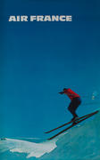 Air France Original Travel Poster Skier Photo
