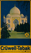 Cruwell Taj Mahal Carton Original Vintage Advertising Poster