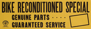 Bike Reconditioned Special Original American 1950s Bicycle Shop Poster