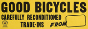 zbiketire8.Good Bicycles Carefully Reconditioned Original American 1950s Goodyear Tire Bicycle Shop Poster