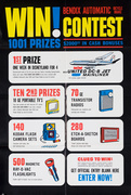 Win 1001 Prizes Original American 1950s Bicycle Shop Poster