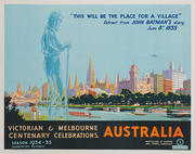 Victorian & Melbourne Centenary Celebrations. Original Australian Travel Poster