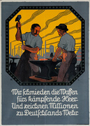 We Forge the Weapons for Fighting and Draw Millions to Germany, Original German WWI Poster