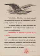 Americanism is Not, and Never Was, a Matter of Race of Ancestry Original American WWII Poster