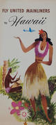 Original United Airlines Travel Brochure Mainliners to Hawaii