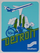 Southern Airways Original Travel Poster Detroit