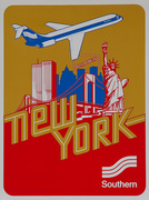 Southern Airways Original Travel Poster New York