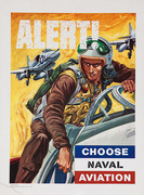 Alert Choose Naval Aviation Original American Vietnam War Recruiting Poster