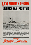 The Chicago Sunday Tribune Original Daily Newspaper Advertising Poster Undersea Fighter