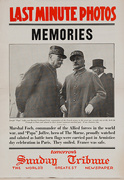 The Chicago Sunday Tribune Original Daily Newspaper Advertising Poster Memories Marshal Foch