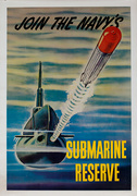 Join the Navy's Submarine Reserve Original American Korean War Recruiting Poster