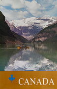 Canada, Original Travel Poster Outdoor Life Canoe