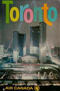 Original Air Canada Toronto Travel Poster