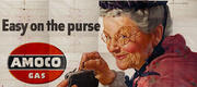 Easy on the Purse Original Amoco Gas Advertising Billboard