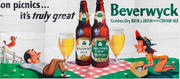 On Picnics.. it's truly great  Beverwyck Beer Original American Advertising Billboard