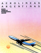 Aerolineas Argentinas South Americas International Airline Original 747 Travel Poster