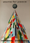 General Dynamics Original Corporate Relations Poster Atoms for Peace