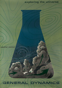 General Dynamics Original Corporate Relations Poster Exploring the Universe, Weather Control