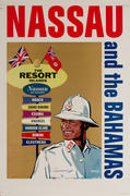 Nassaua and the Bahamas Original Travel Poster The Resort Islands