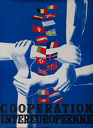 Original Marshall Plan - France Poster Intra-European Cooperation. "Cooperation Intereuropeenne."