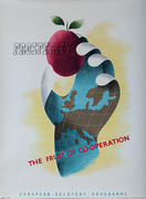 Original Marshall Plan - Great Britain Poster Prosperity, the fruit of co-operation. European Recovery Programme