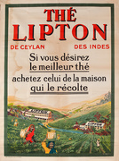 The Lipton Original French Lipton Tea Ceylon India Advertising Poster 