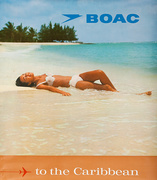 BOAC to the Caribbean Original Travel Poster