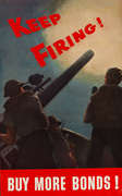 Keep Firing Original Abbott Labs Buy War Bonds Poster