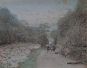 Meiji Era Hand Colored Japanese Albumen Photograph E 74 Yumoto Hakone