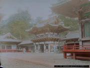 Meiji Era Hand Colored Japanese Albumen Photograph 362 The Yomeimon Gate Shinto Temple