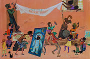 Block Party Original Ezra Jack Keats Children's Poster Community