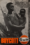 Boycott Gulf Original Pan-African Liberation Committee Protest Poster