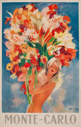 Monte Carlo Travel Poster Flower Girl