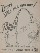 Don't Stick Your Neck Out Take a Pro Small WWII American VD Health Poster