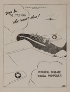 Venereal Disease Wastes Manpower Small WWII American VD Health Poster