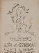 Use a Condom Take A Pro  Small WWII American VD Health Poster