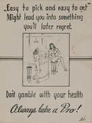 Easy to Pick and and Easy to Get  Small WWII American VD Health Poster