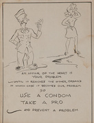 An Affair of the Heart is Your Problem,  Small WWII American VD Health Poster