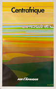 Air Afrique Original Travel Poster Central African Republic