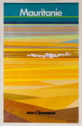 Air Afrique Original Travel Poster Mauritania