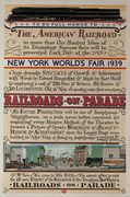 Railroads on Parade, Original 1939 New York Worlds Fair Poster