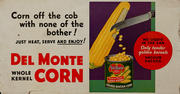 Del Monte Corn Original Trolley Card Advertising Card