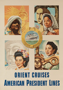 Orient Cruises - American President Lines Original Travel Poster