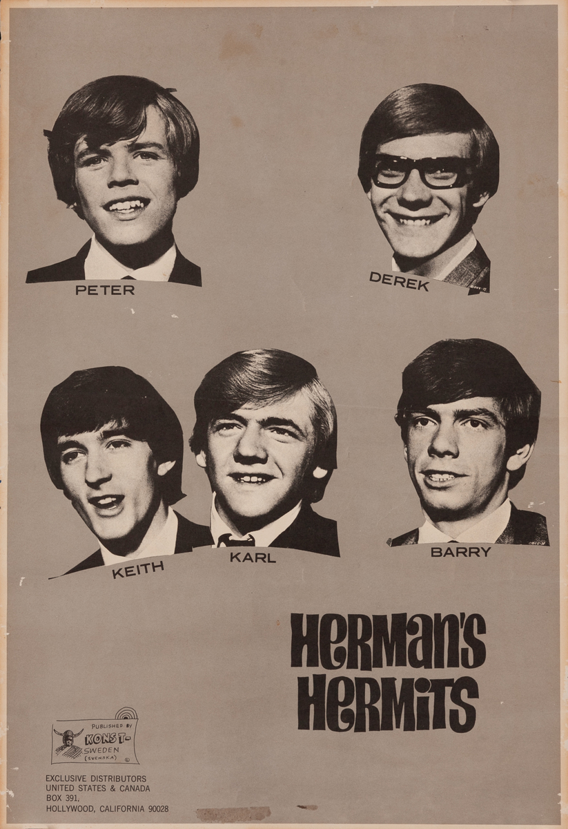 Herman's Hermits Original Rock and Roll Poster