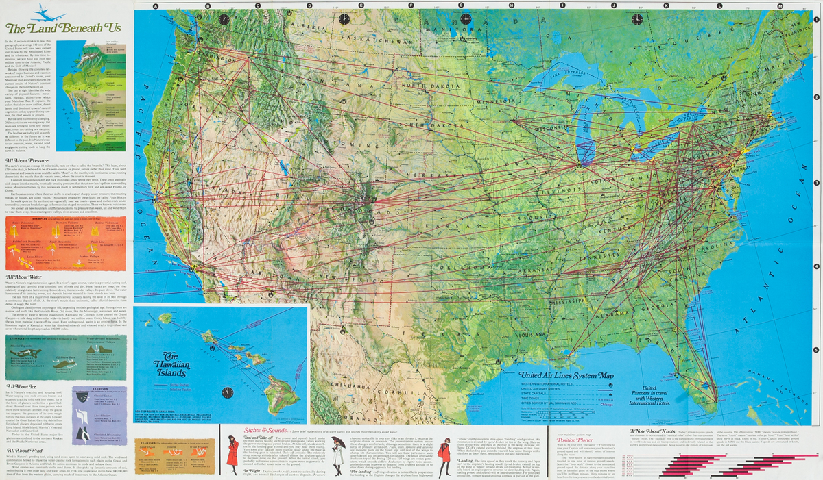 The Friendly Skies Air Atlas Original United Airlines Brochure
