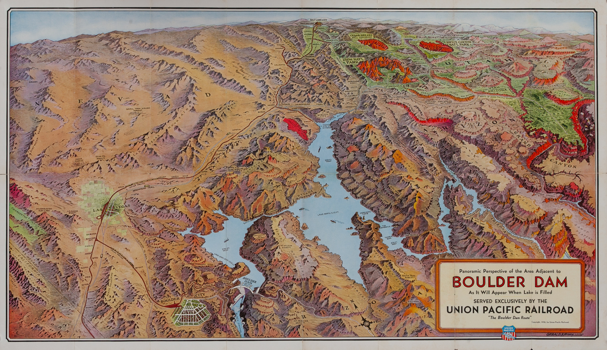 Union Pacific Boulder Dam Travel Brochure